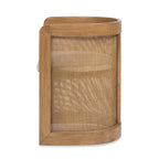 Lilith 20.5" Curved Rattan Upholstered Dining Chair