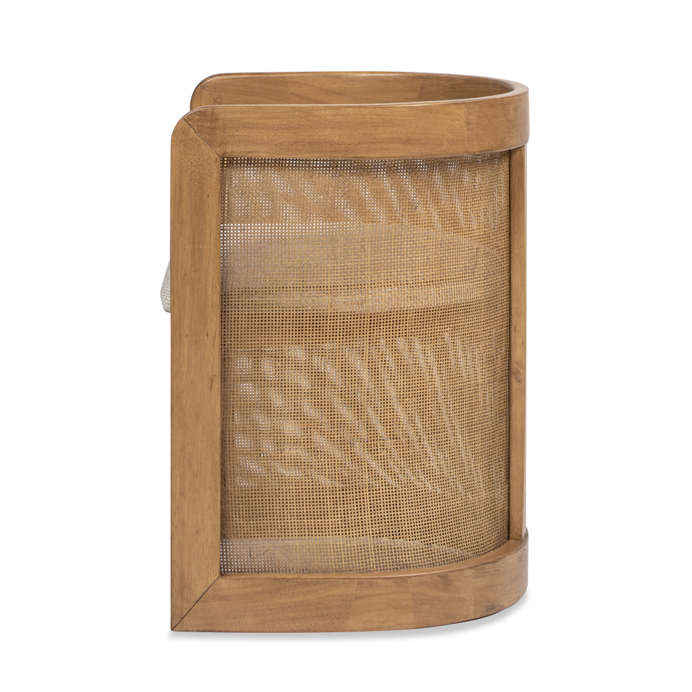 Lilith 20.5" Curved Rattan Upholstered Dining Chair