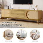 Rattan TV Stand for TVs Up to 75''