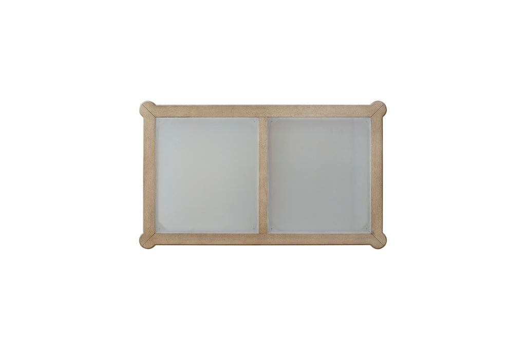 Frosted Glass Top Cocktail Table With Casters