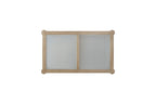 Frosted Glass Top Cocktail Table With Casters