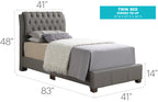 Contemporary Twin Bed In Light