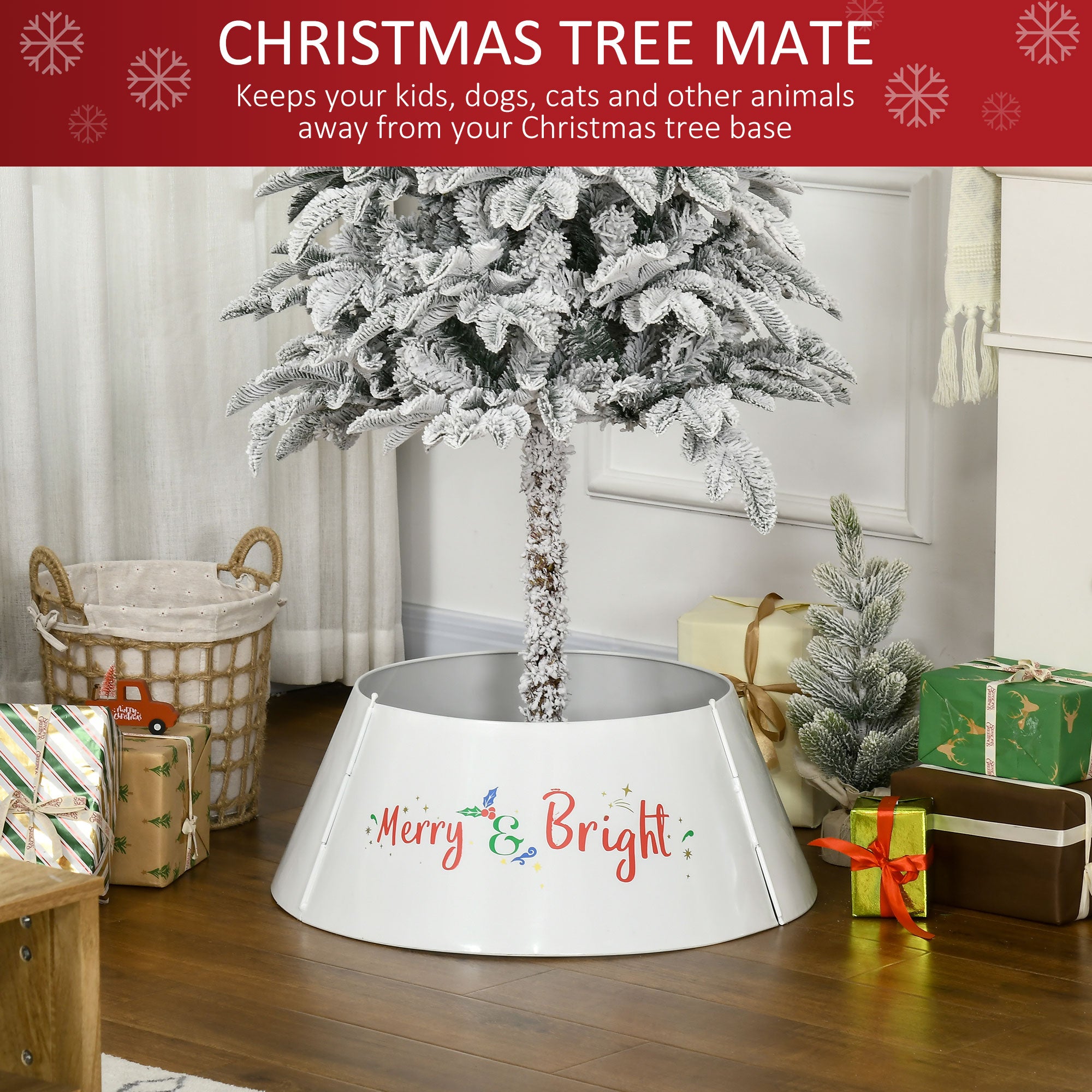 HOMCOM 26 Inch Christmas Tree Collar Ring
