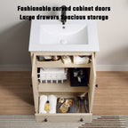 Modern Bathroom Vanity with Ceramic Basin and Drawer