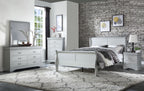 Louis Philippe Platinum Finish Eastern King Bed