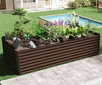 8×4×2 ft Galvanized Raised Garden Bed