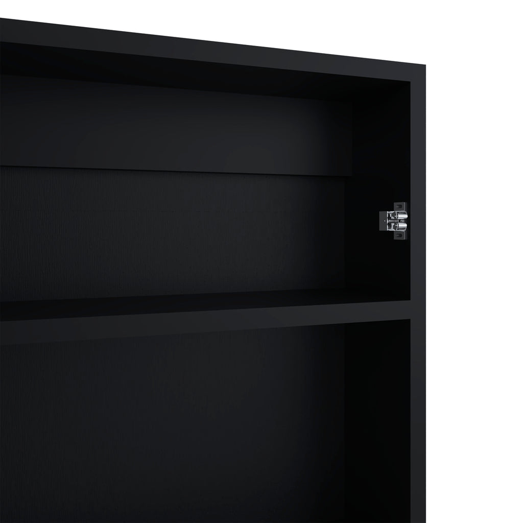 Medicine Cabinet 25.7" H, 1 Door, 3 Shelves, 1 Mirror
