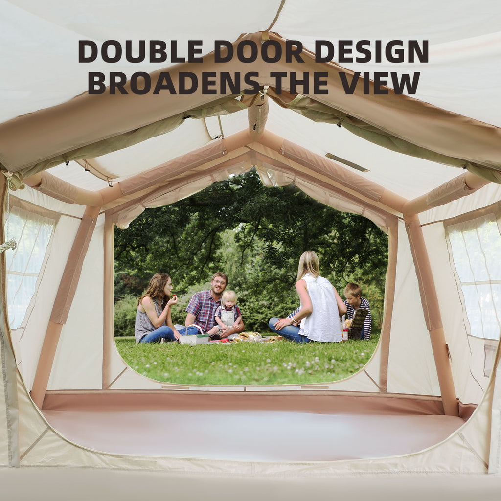 VKAMP Inflatable Camping Tent for 4-8 Persons