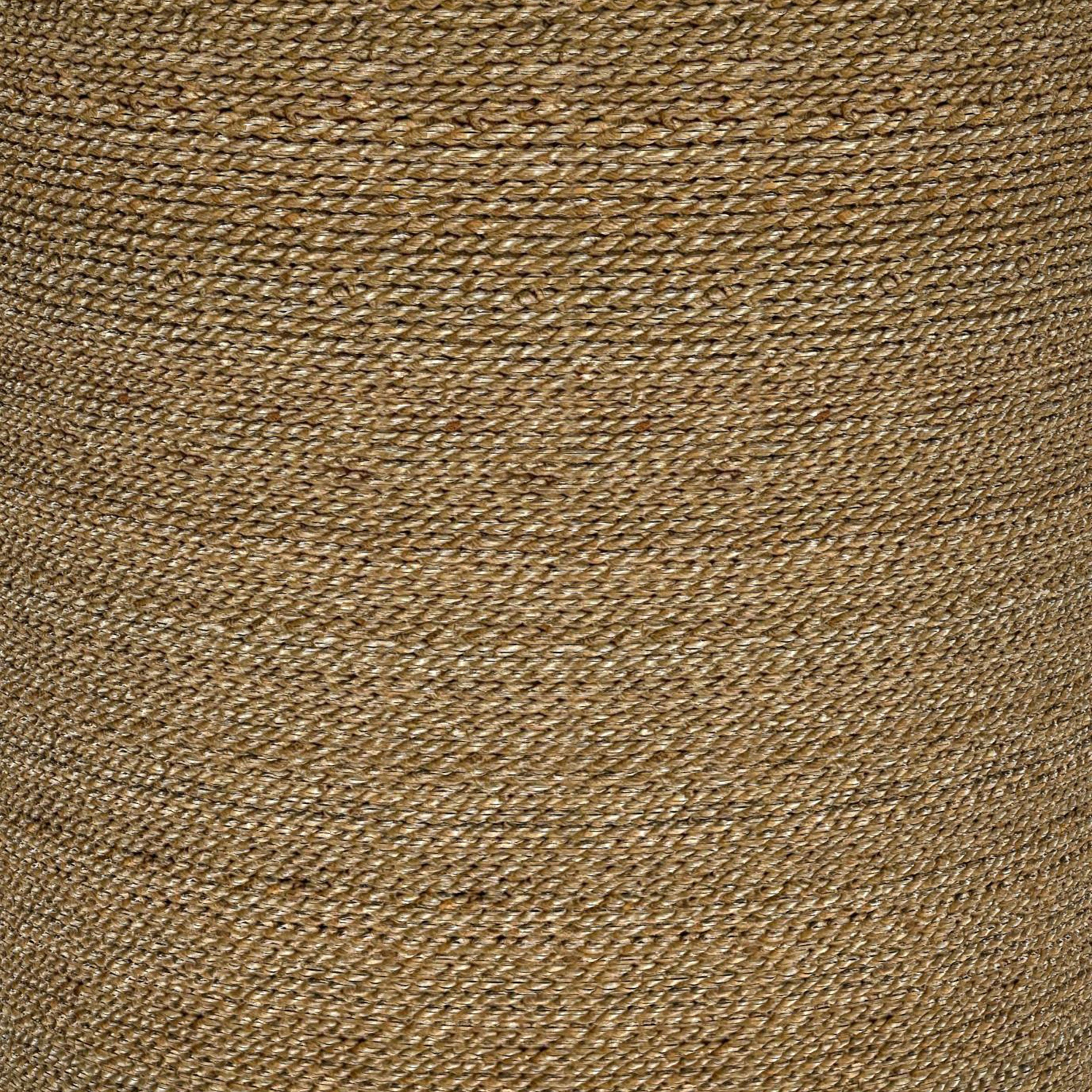 Halden Round Woven Seagrass Accent Side Table Light Brown-