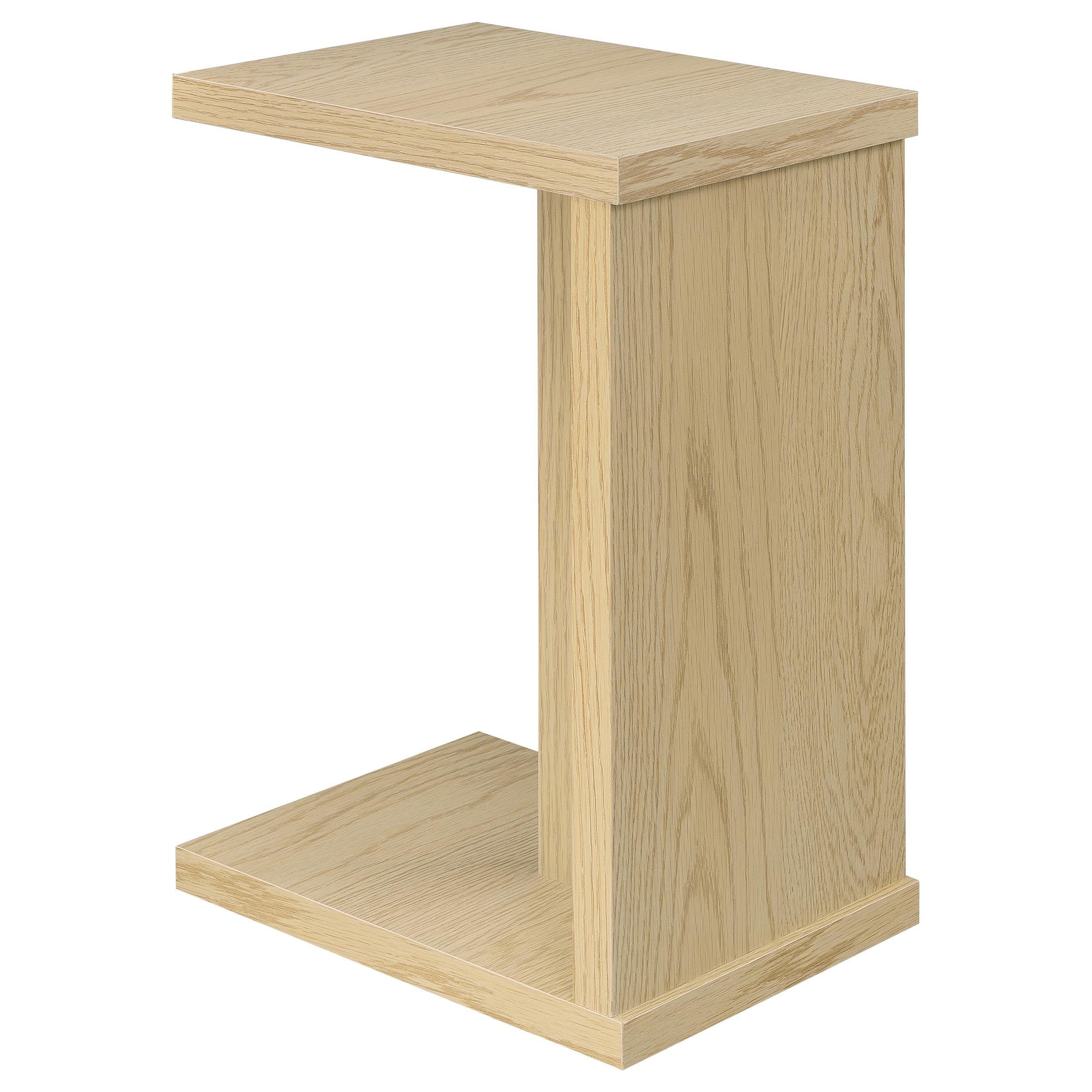 Clower Engineered Wood C-Shaped Sofa Side Table Light Oak-