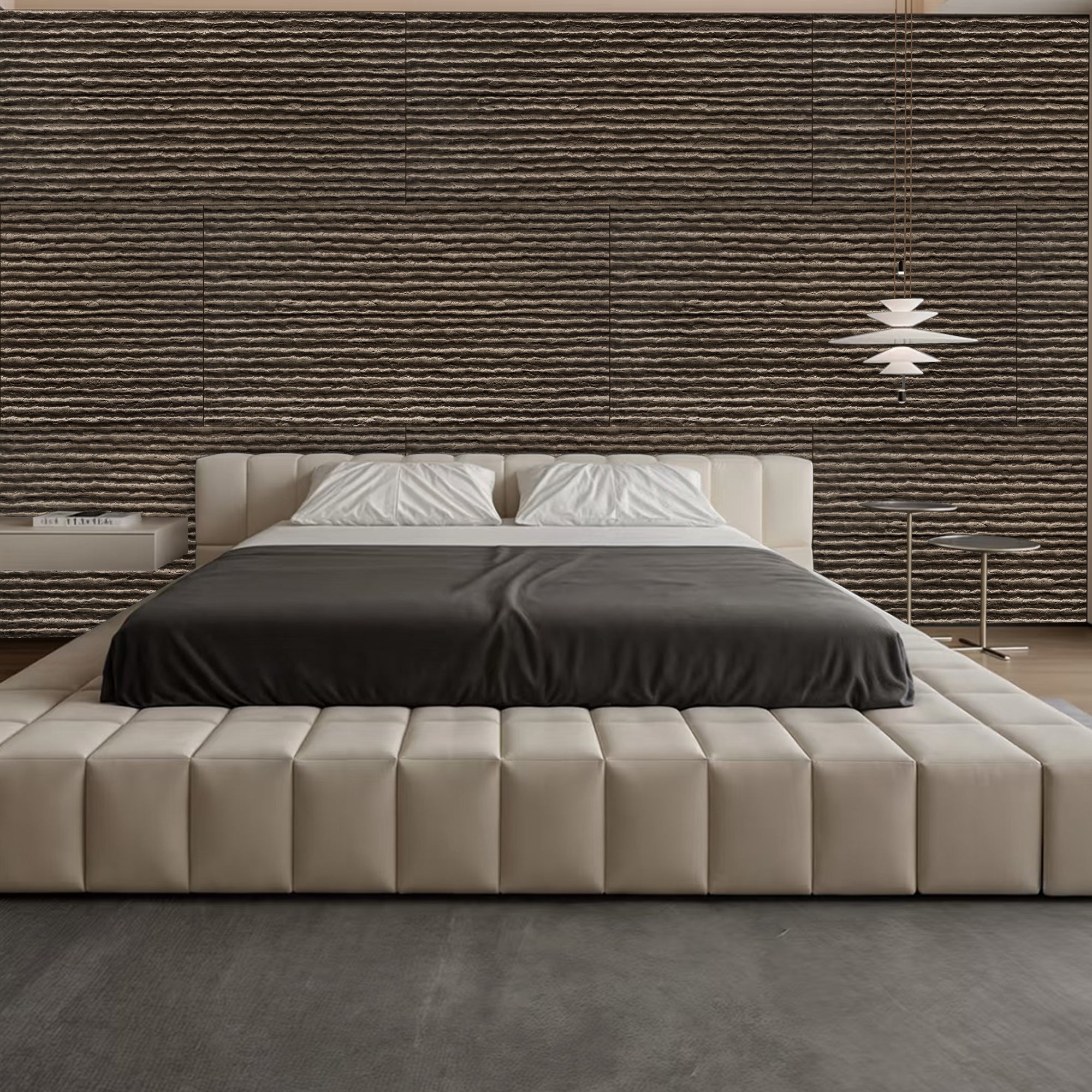 3D Faux Stone Wall Panels - 12 PCS PU Wainscoting Panel