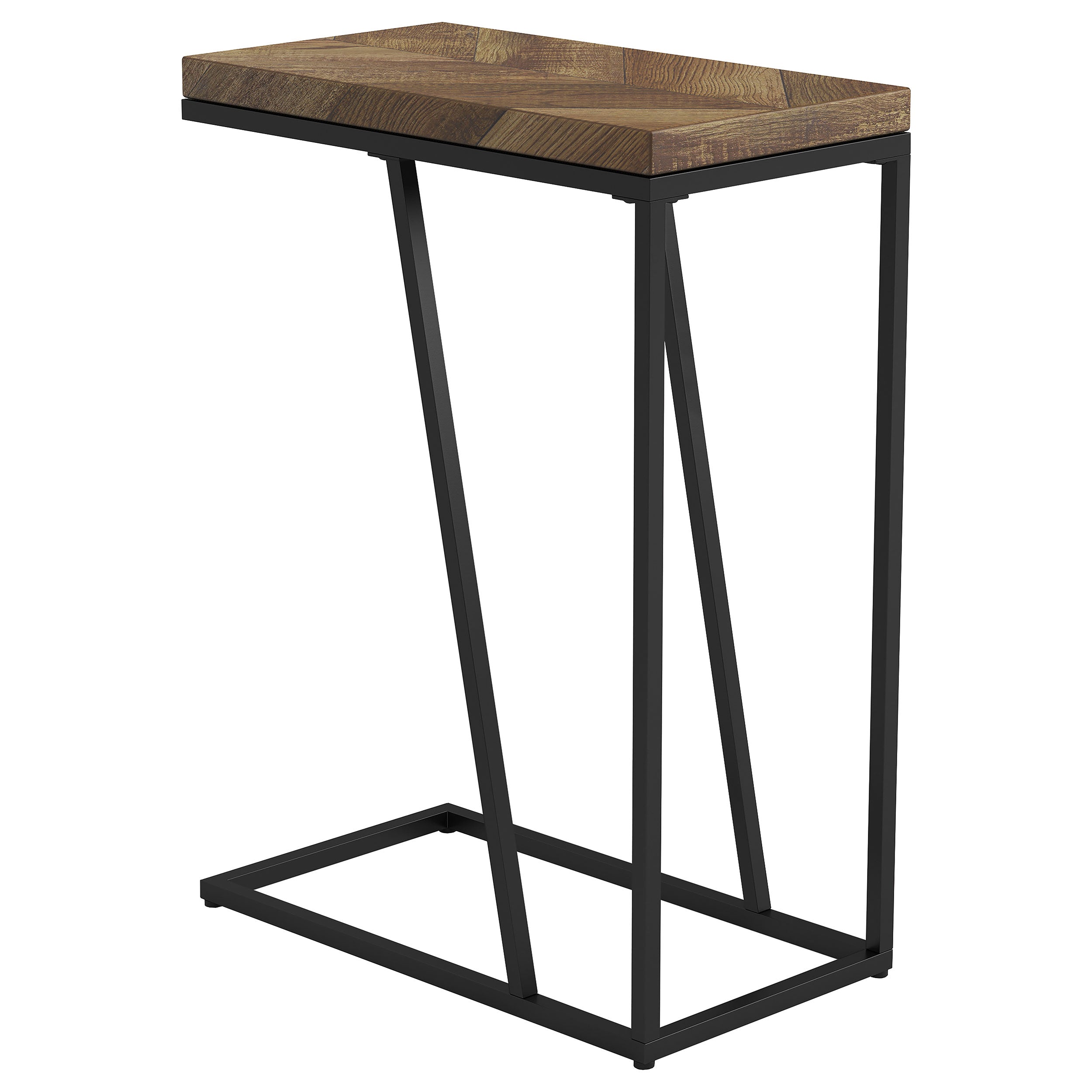 Sergio Engineered Wood C-Shaped Side Table Rustic Tobacco-CoasterEveryday