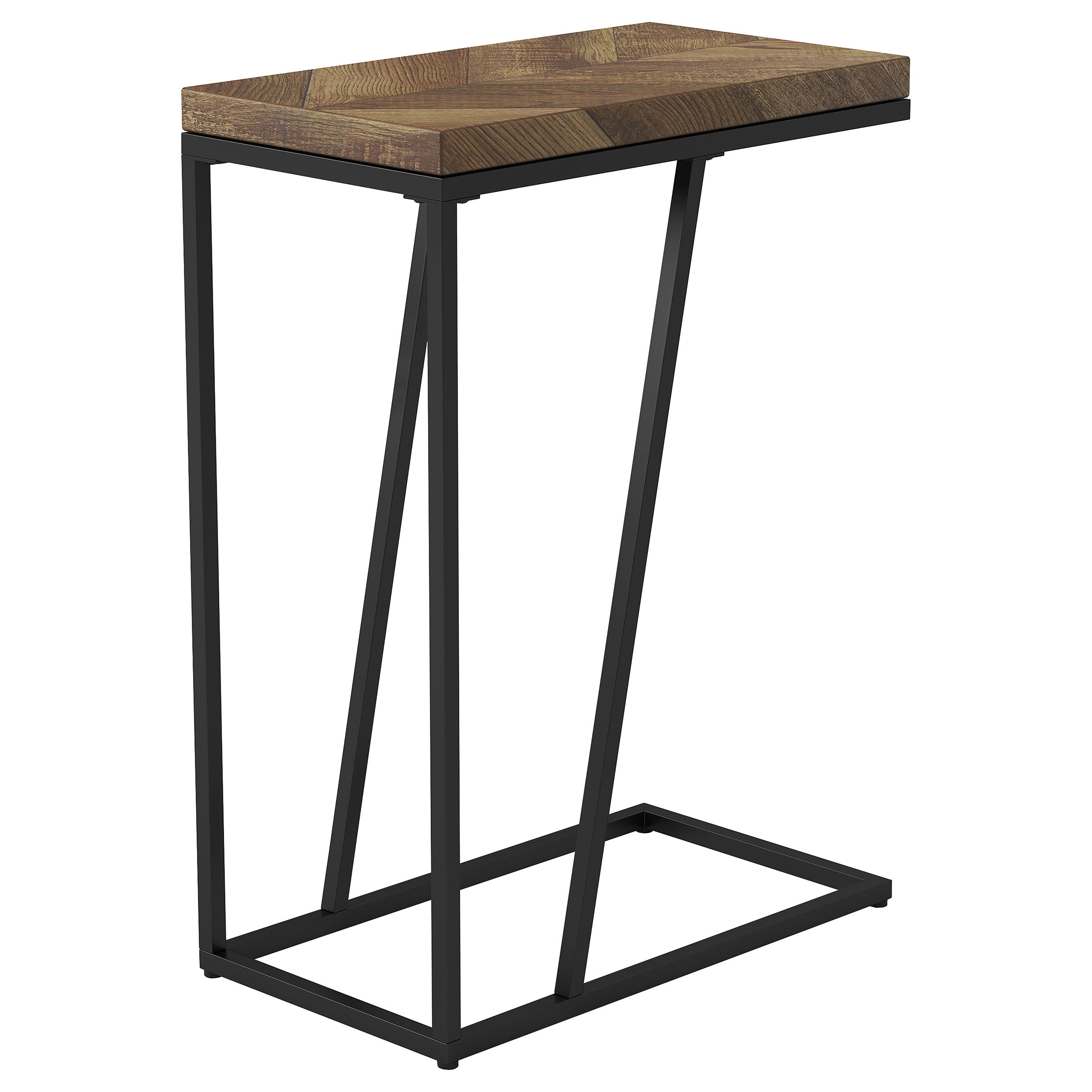 Sergio Engineered Wood C-Shaped Side Table Rustic Tobacco-CoasterEveryday