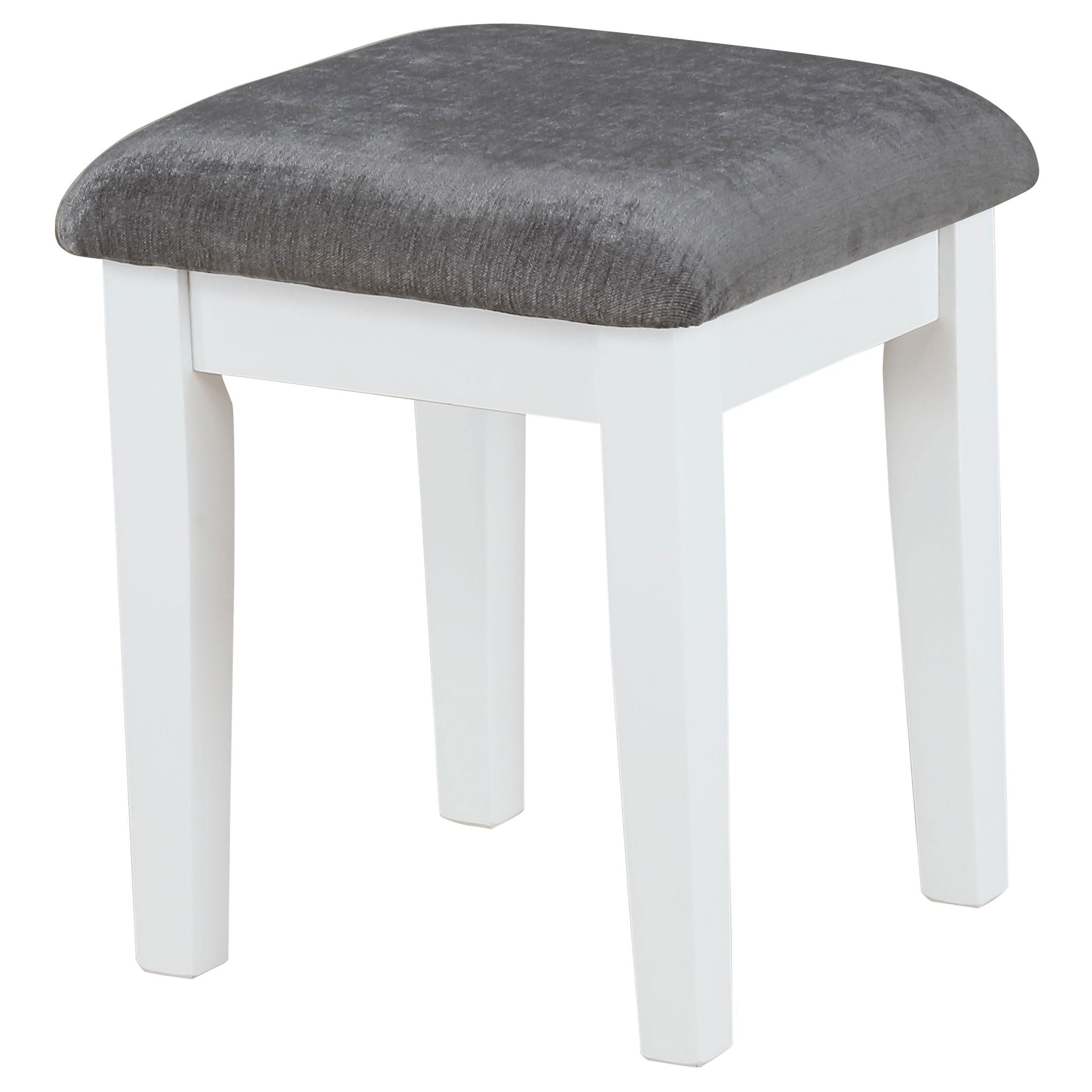 Elijah Vanity Set with Lighting & Stool White and Dark Grey-CoasterEveryday