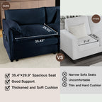Oversized Chenille Accent Chair Set of 2