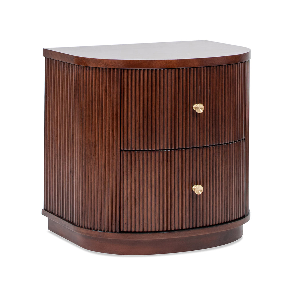 Valentine 24" 2-Drawer Storage Side Table, Dark