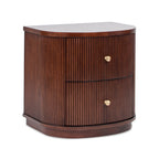 Valentine 24" 2-Drawer Storage Side Table, Dark