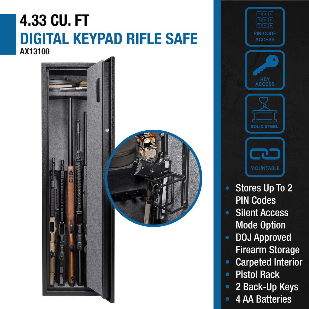 4.33 Cu Ft Digital Keypad Rifle Safe