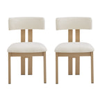 Upholstered Armless Dining Chairs With Metal Legs (Set of 2)