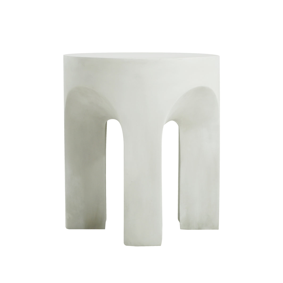 Outdoor MGO Round Top Side Table/End Table in Antique White