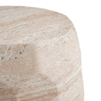 Outdoor/Indoor Lightweight Concrete Side Table - Travertine Finish