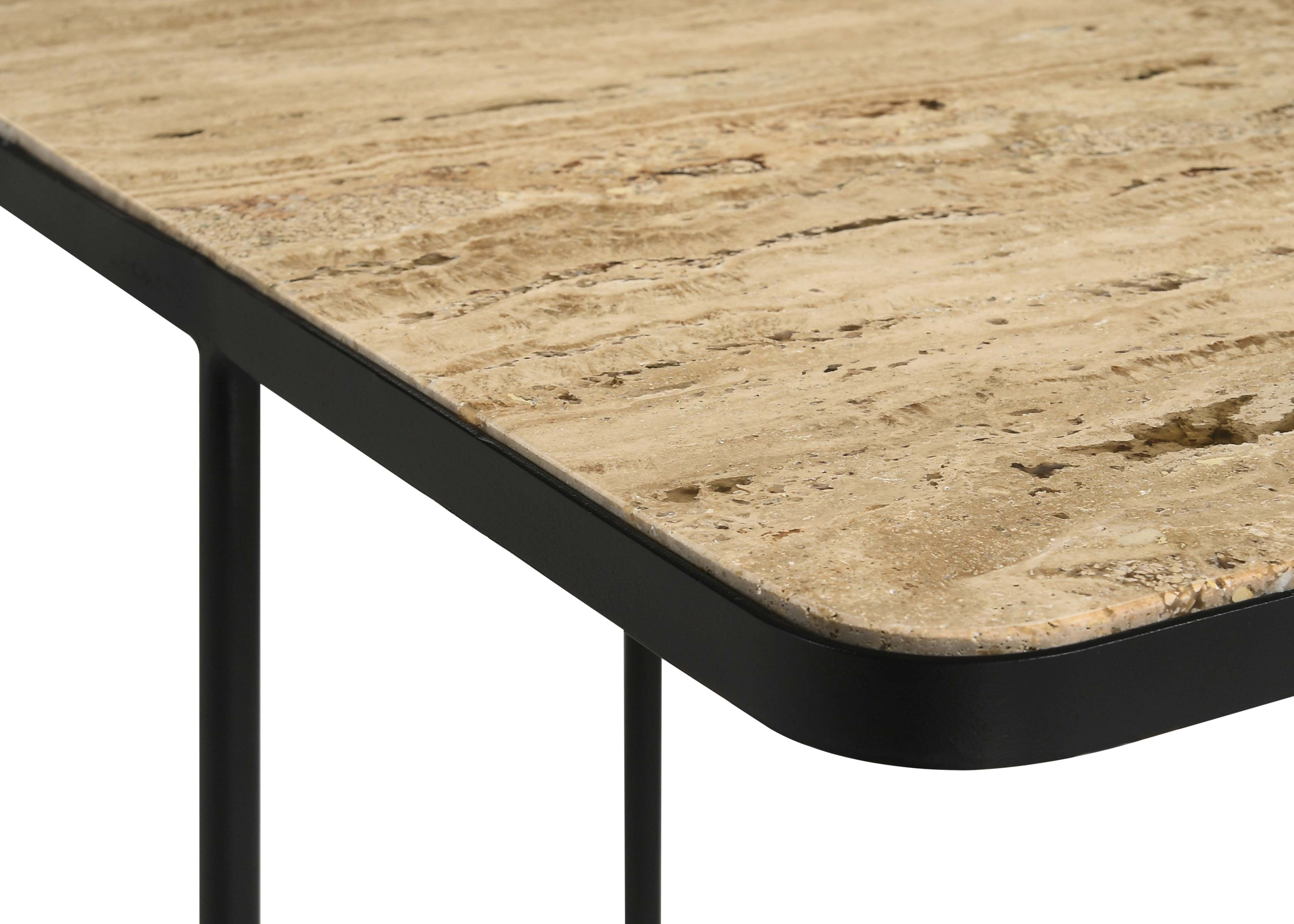 Elyna Square Stone Top Accent Side Table Beige-CoasterEssence