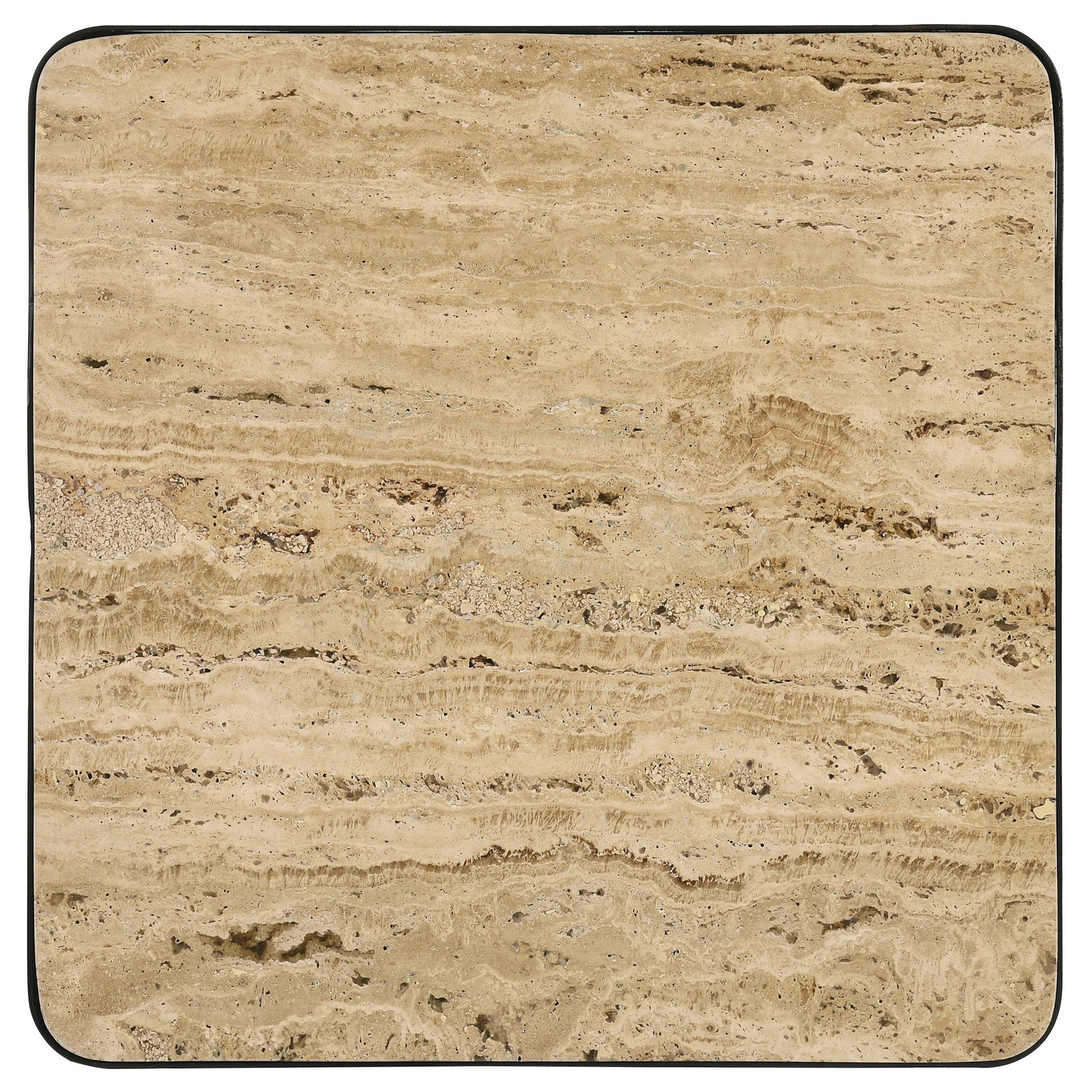 Elyna Square Stone Top Accent Side Table Beige-CoasterEssence