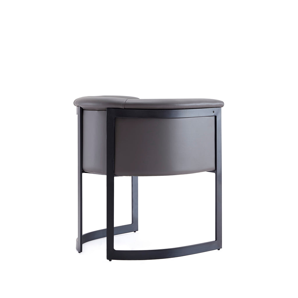 Corso Metal Vegan Leather Dining Chair in Graphite