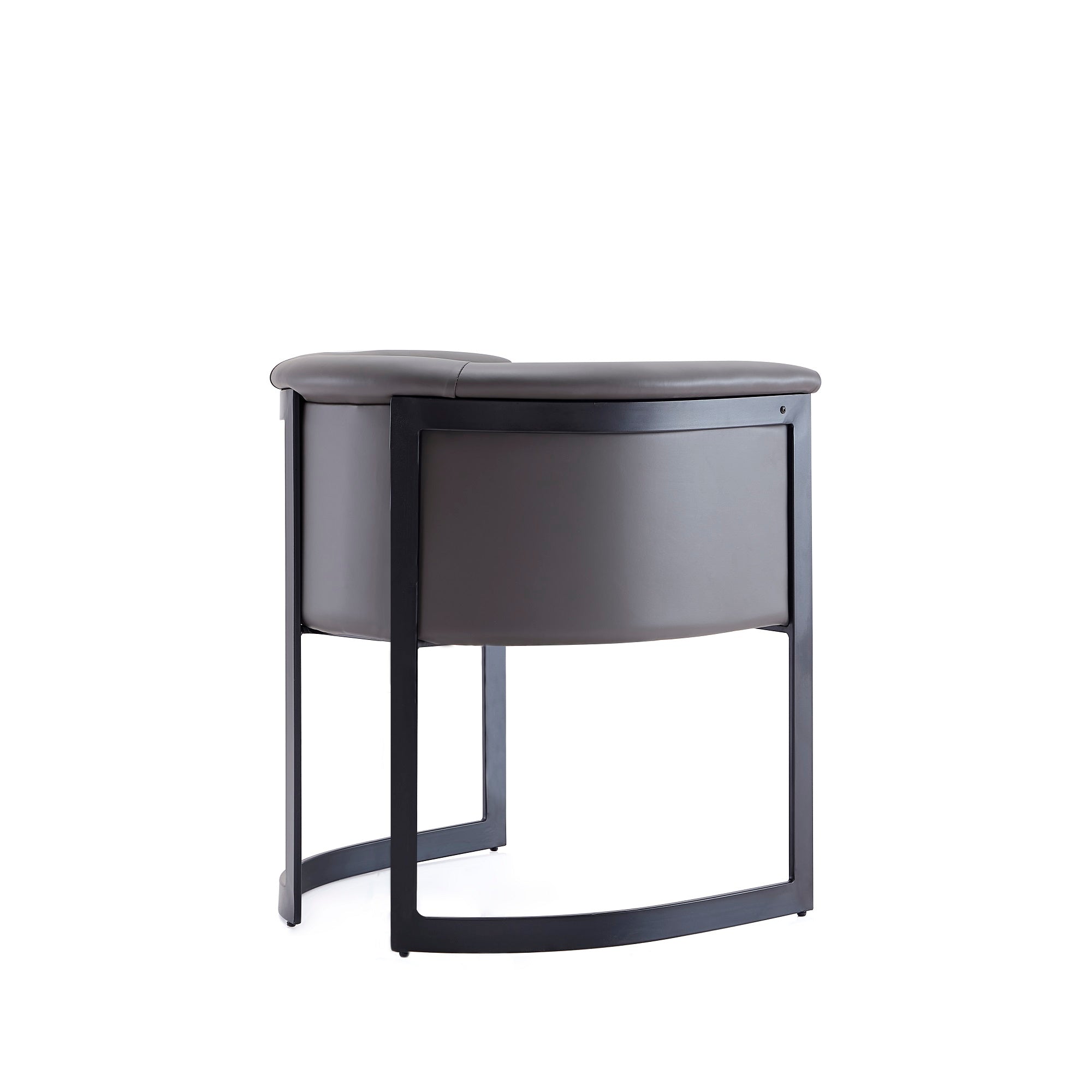 Corso Metal Vegan Leather Dining Chair in Graphite