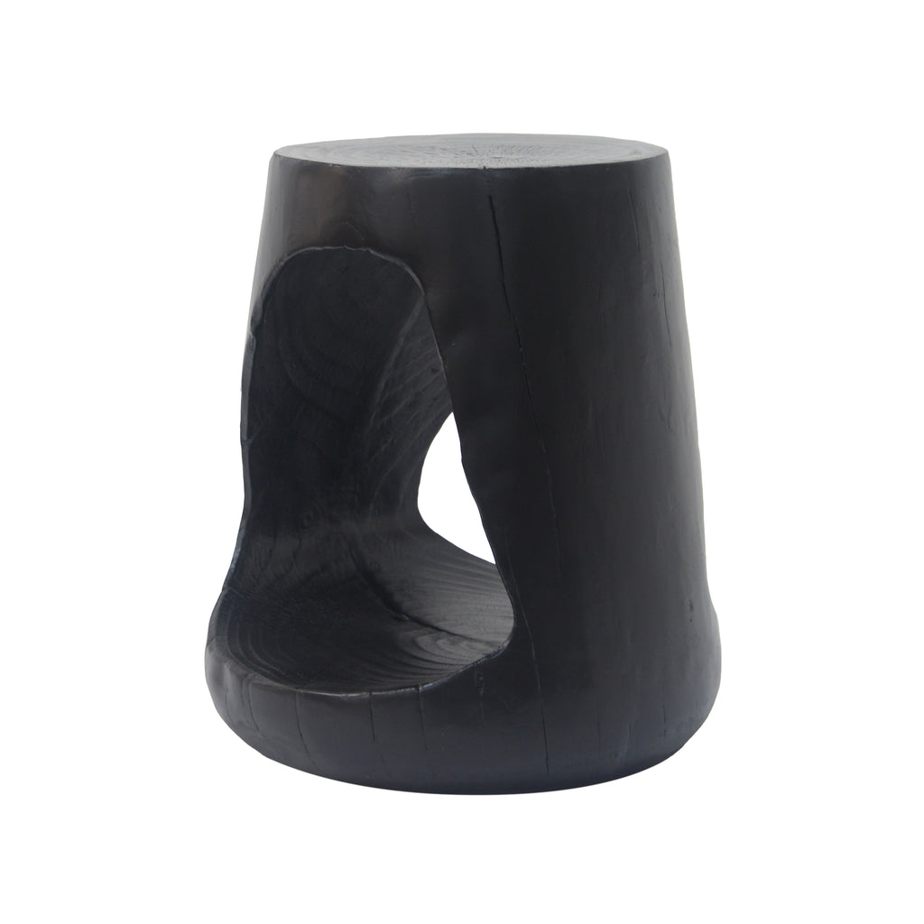 MGO Hollow Side Table, Wood-Like Texture