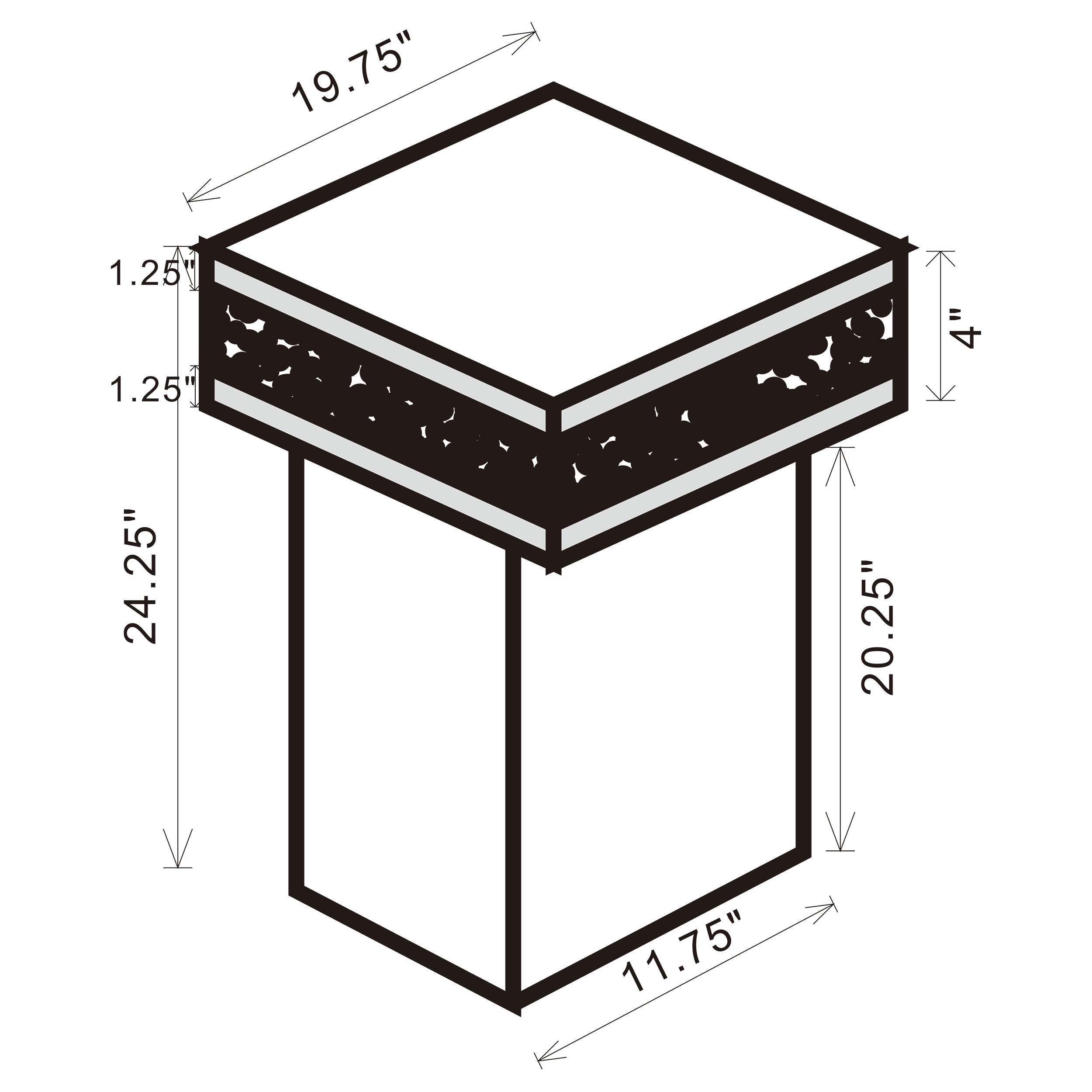 Elora Square Mirrored Accent Side Table Silver-CoasterElevations
