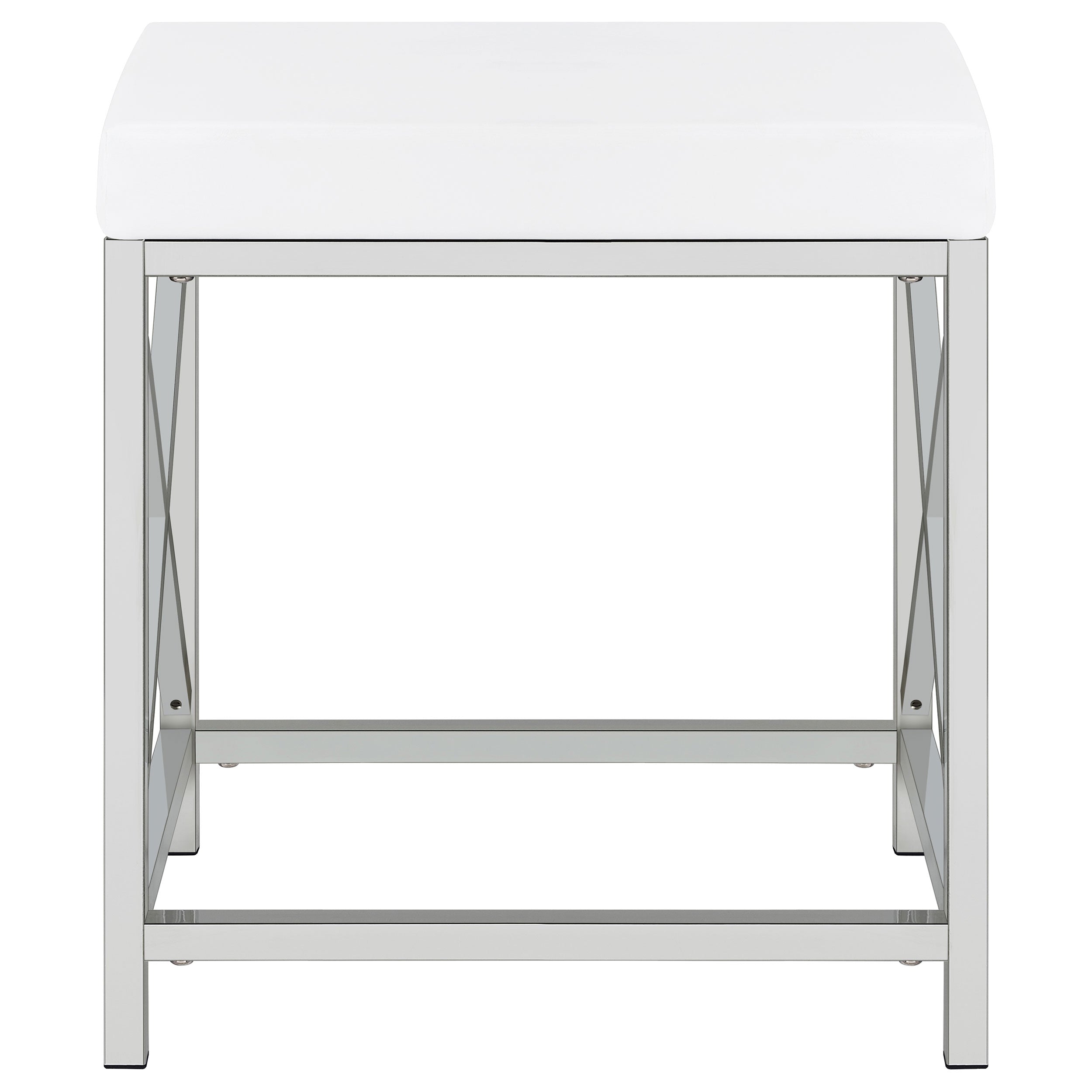 Eliza Vanity Set with Lighting & Stool White and Chrome-