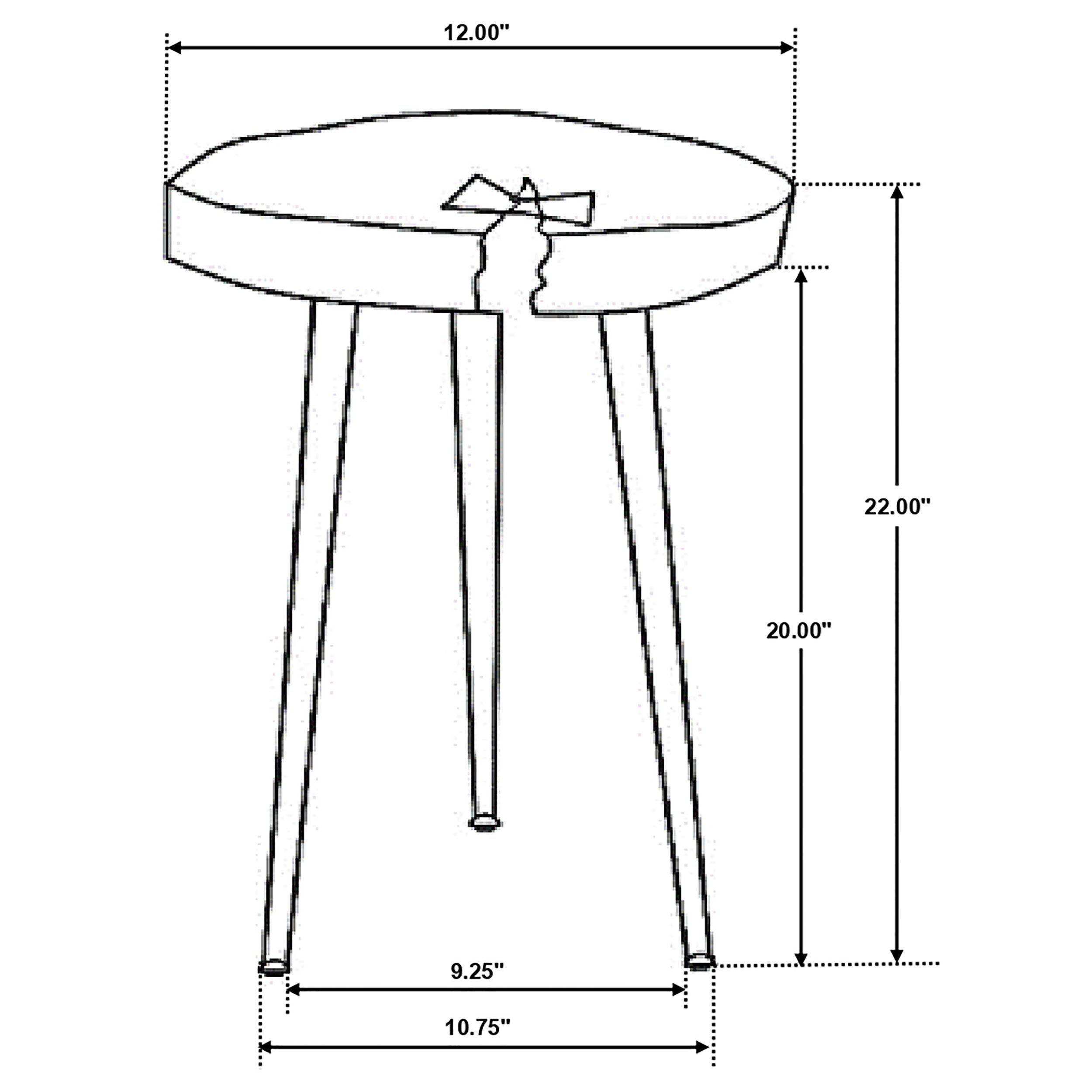 Keith Round Solid Tree Trunk Side Table Natural and Black-