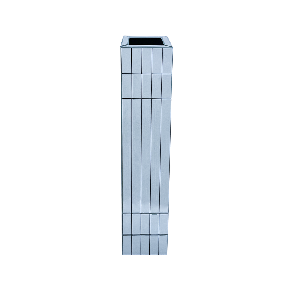 36.02" Tall Mirrored Floor Vase