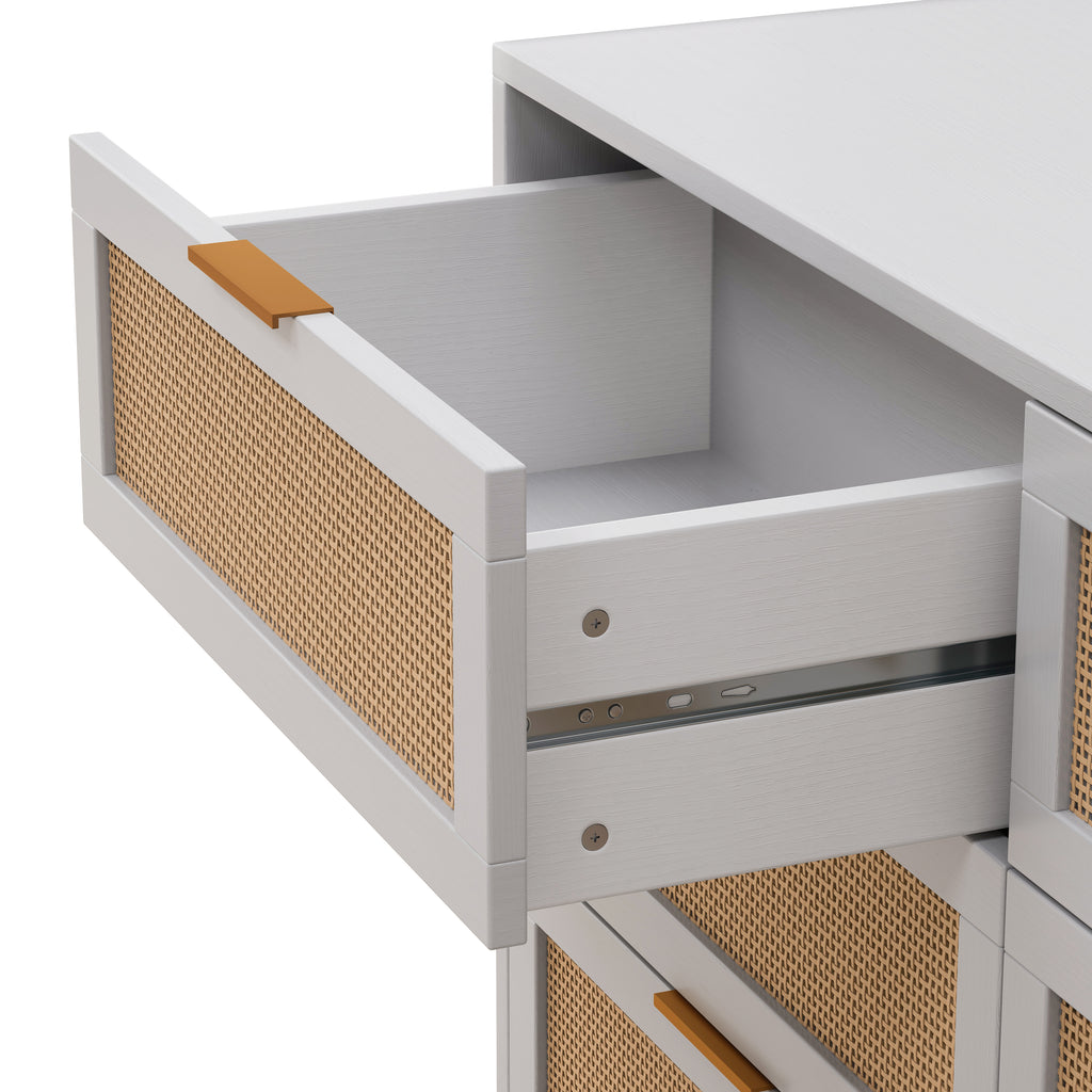 51.18"6-Drawers Rattan Storage Cabinet