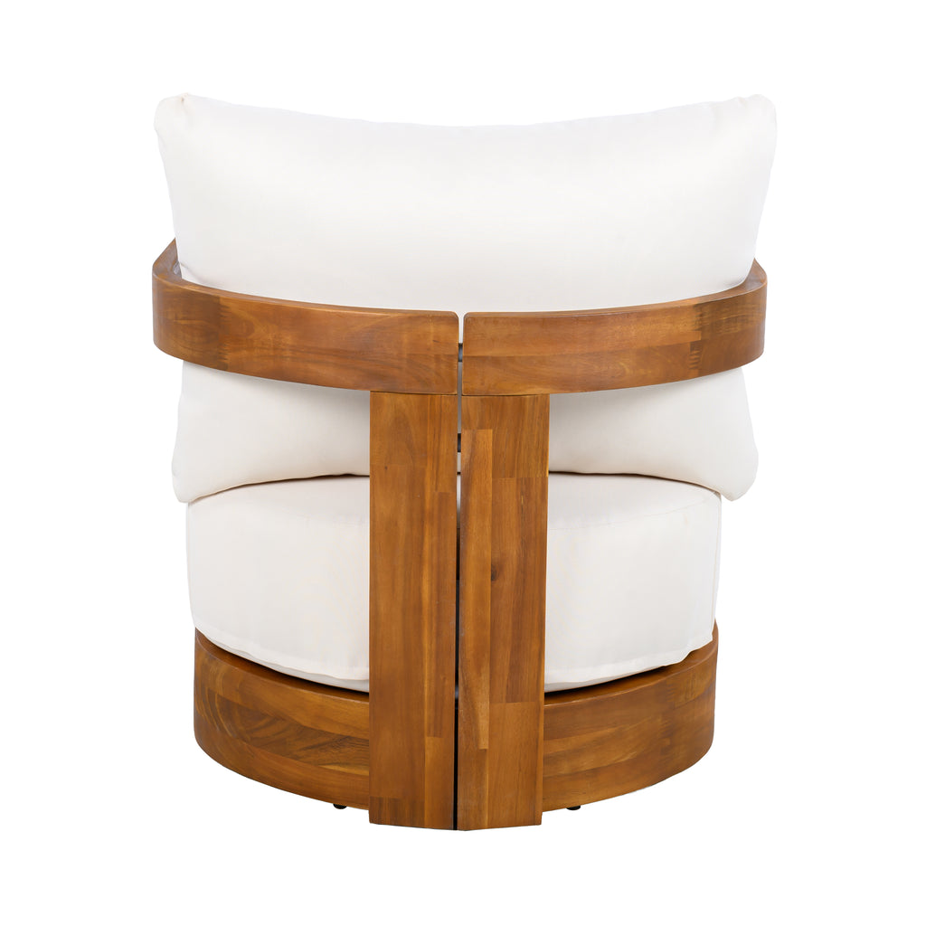 Set of 2 Premium Acacia Wood Outdoor Club Chair