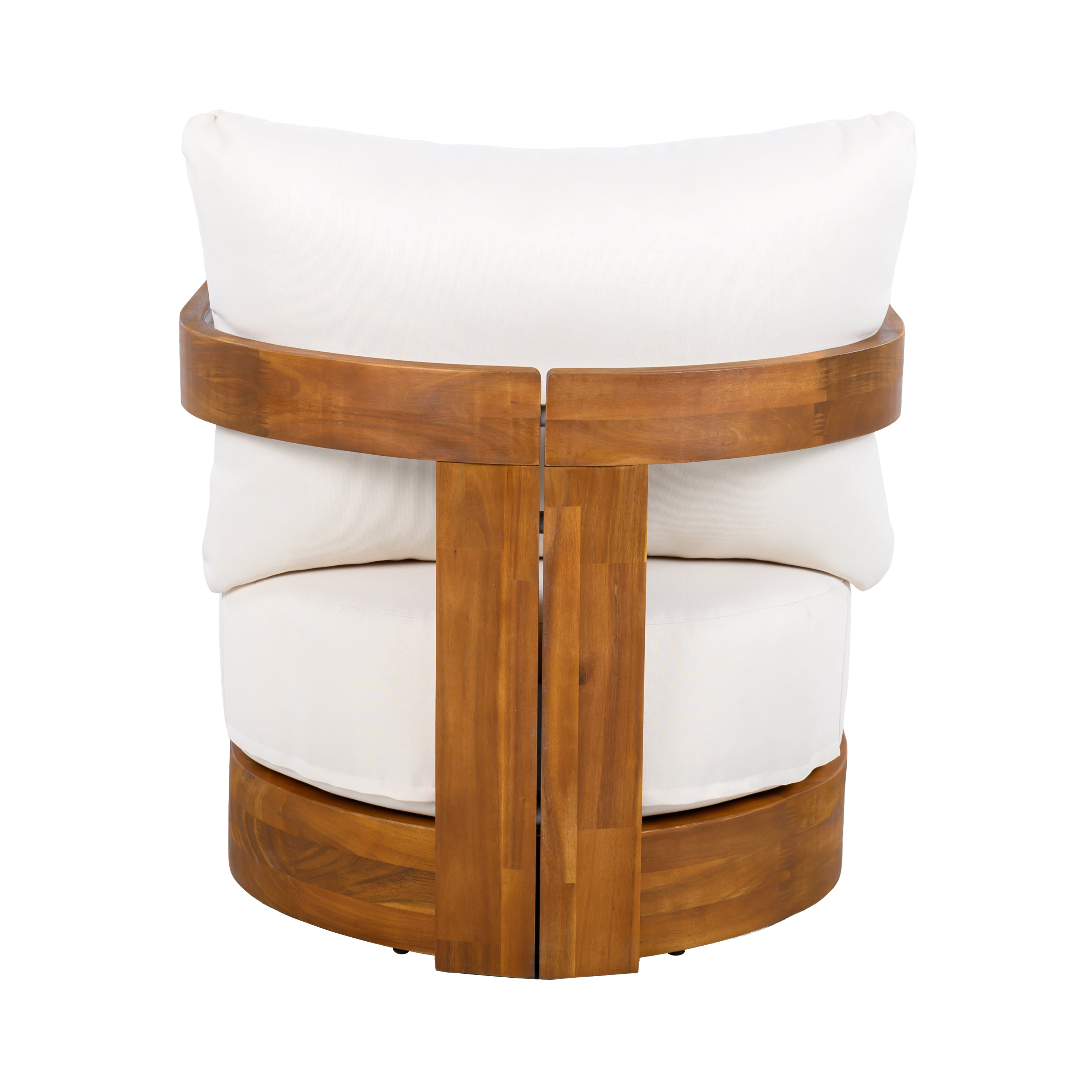 Set of 2 Premium Acacia Wood Outdoor Club Chair