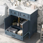 30'' Bathroom Vanity with Ceramic Sink and Soft Closing Doors