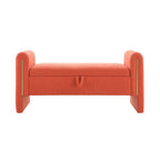 Modern Teddy Bed End Bench with Arms and Storage