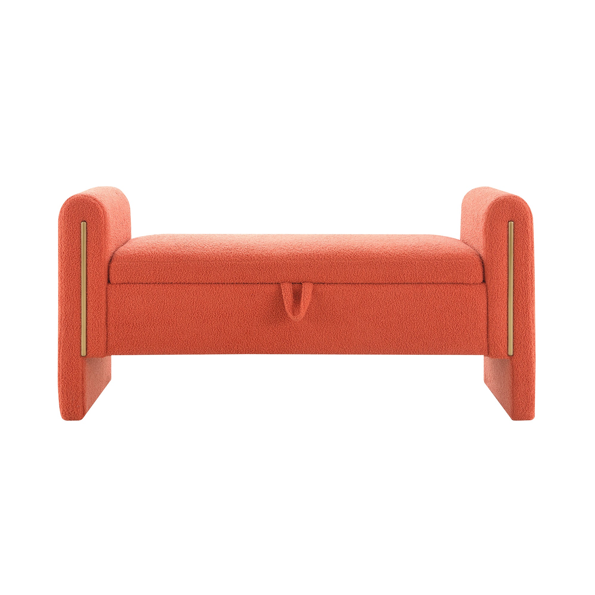 Modern Teddy Bed End Bench with Arms and Storage