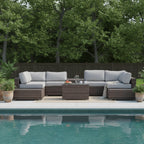Fully Assembled Rattan Wicker Patio Seating Set for 4 with Cushions