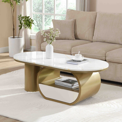 Luxury Modern Oval Coffee Table