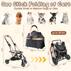 2-in-1 Detachable Pet Stroller for Dogs and Cats