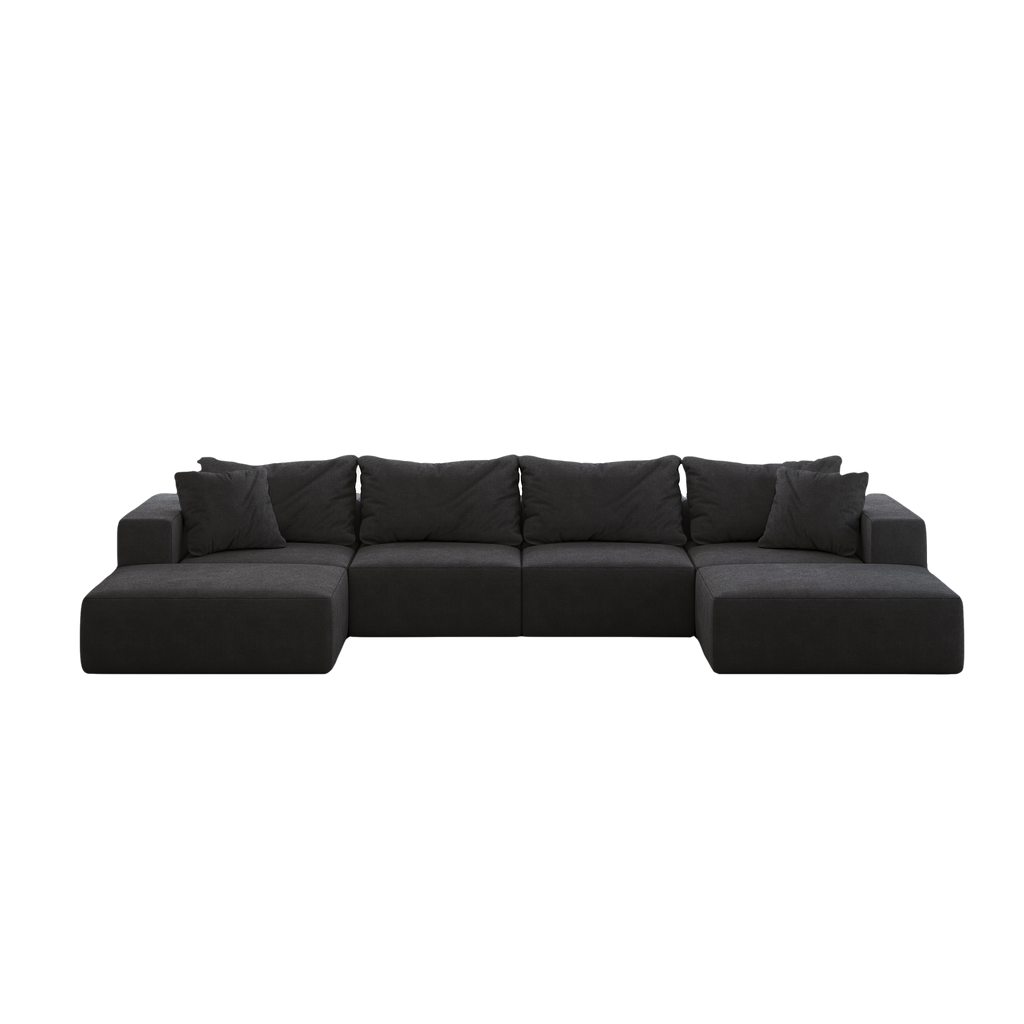 Oversized Sponge Cloud Sofa - Modern Upholstered Sectional Couch