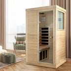 Canadian Hemlock Wood One Person Far Infrared Sauna