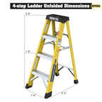 Fiberglass Reinforced Single Side Ladder – Lightweight Non-Conductive Access Ladder 4-Step