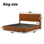 King Size Bed Frame With LED Lights