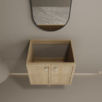 24" Wall-Mounted Bathroom Vanity, 2-Soft Closing Door