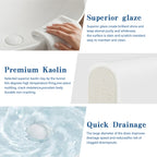 White Oval Ceramic Vessel Sink