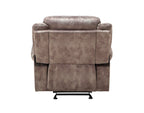 Zubaida Two Tone Chocolate Velvet 3PCS Recliner Living Room Set